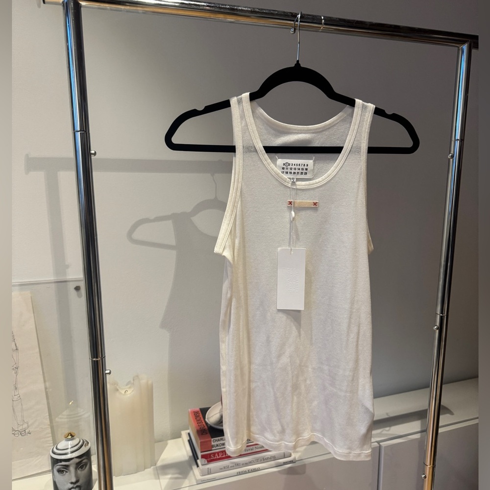 NEW Maison Martin Margiela Ivory Tank Top